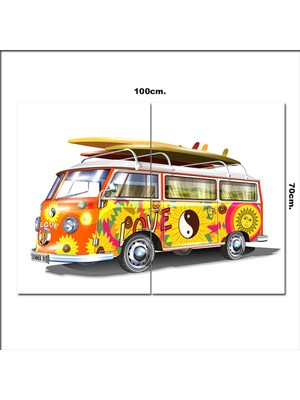 Bedeko Ahşap Tablo I Love Volkswagen  70*100CM