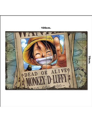 Bedeko Ahşap Tablo One Piece Monkey D Luffy Görseli 70*100CM