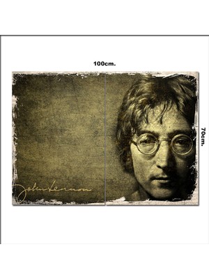 Bedeko Ahşap Tablo John Lennon Afiş  70*100CM