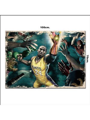 Bedeko Ahşap Tablo Nba ve Marvel Karakterleri Baskılı 70*100CM
