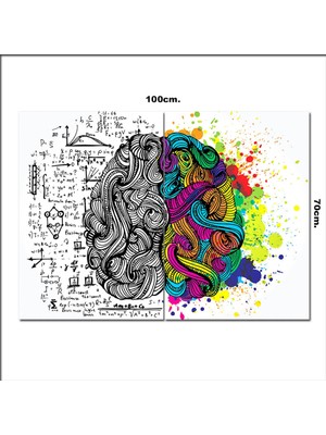 Bedeko Ahşap Tablo Creative Brain  70*100CM