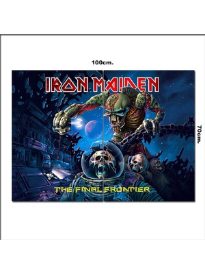 Bedeko Ahşap Tablo Iron Maiden Poster Baskılı 70*100CM