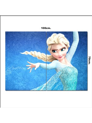 Bedeko Ahşap Tablo Karlar Kraliçesi Elsa  70*100CM