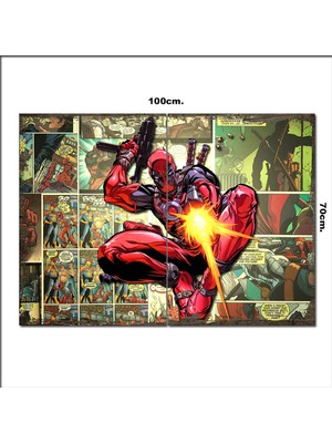 Bedeko Ahşap Tablo Dead Pool  70*100CM