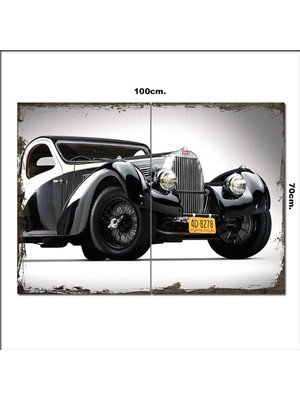 Bedeko Ahşap Tablo Bugatti Type 57SC Atlantic  70*100CM