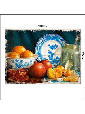 Bedeko Ahşap Tablo Meyve Sofrası  70*100CM