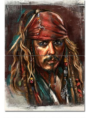 Bedeko Ahşap Tablo Kaptan Jack Sparrow Model Mdf Tablo