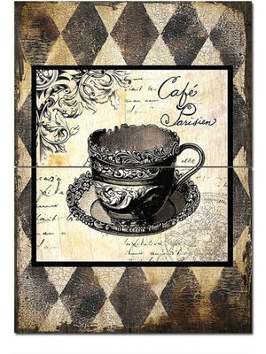 Bedeko Ahşap Tablo Cafe Parisien Model Ahşap Tablo