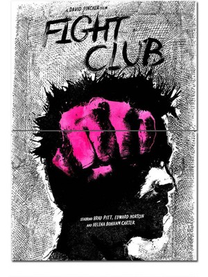Bedeko Ahşap Tablo Dövüş Kulübü Fight Club Art Mdf Tablo