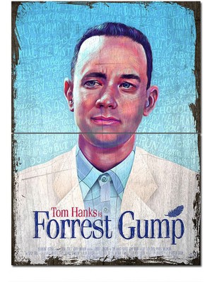 Bedeko Ahşap Tablo Forrest Gump Art Mdf Poster