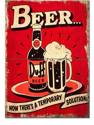Bedeko Ahşap Tablo Duff Beer Modern Mdf Tablo