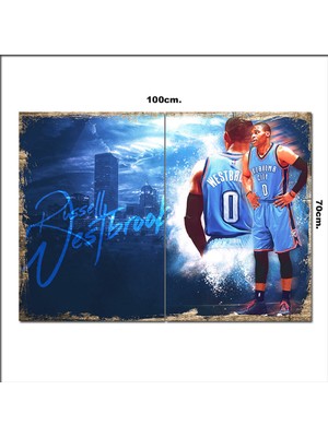 Bedeko Ahşap Tablo Russell Westbrook  70*100CM
