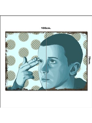 Bedeko Ahşap Tablo Stranger Things Eleven  70*100CM