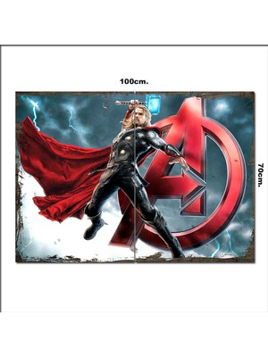 Bedeko Ahşap Tablo Avengers  Thor  70*100CM