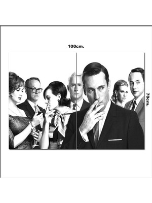 Bedeko Ahşap Tablo Mad Men Görseli 70*100CM