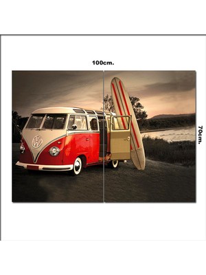 Bedeko Ahşap Tablo Volkswagen Minibüs  70*100CM