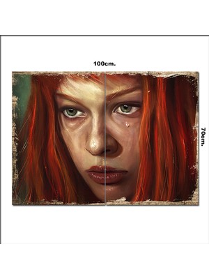 Bedeko Ahşap Tablo Beşinci Element  70*100CM