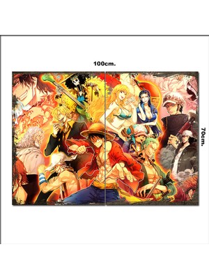 Bedeko Ahşap Tablo One Piece Of Luffy  70*100CM