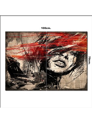 Bedeko Ahşap Tablo Koyu Sanat Fantastik Şekilli 70*100CM