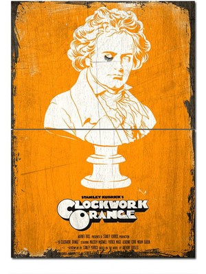Bedeko Ahşap Tablo Clockwork Orange Otomatik Portakal Mdf Tablo