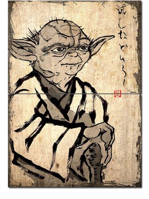 Bedeko Ahşap Tablo Starwars Yoda Tasarım Mdf Tablo