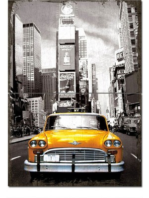Bedeko Ahşap Tablo Taxi Model Ahşap Tablo