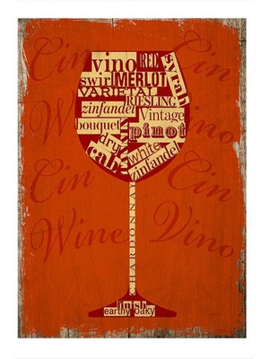 Bedeko Şarap Türleri Tasarım Ahşap Tablo