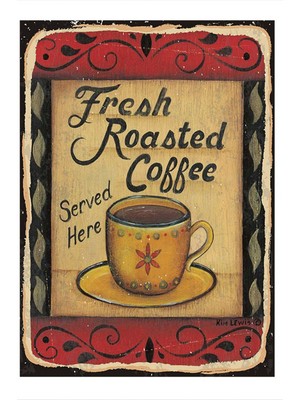 Bedeko Taze Çekilmiş Kahve Model Mdf Tablo