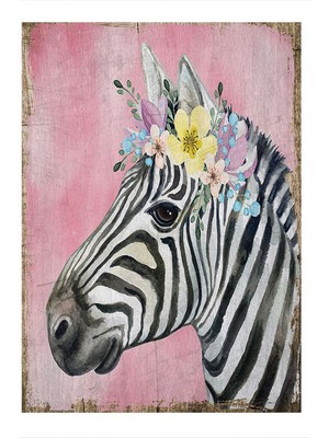 Bedeko Çiçek ve Zebra Mdf Tablo