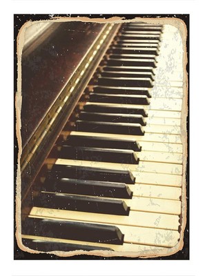 Bedeko Retro Piyano Hediyelik Mdf Tablo