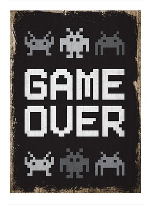 Bedeko Game Over Modern Mdf Tablo