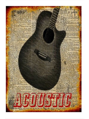 Bedeko Akustik Gitar Mdf Tablo