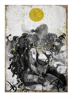 Bedeko Afrikalı Kadın Art Mdf Tablo