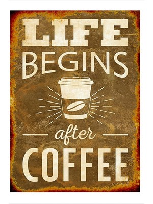 Bedeko Hayat Kahveden Sonra Başlar Modern Ahşap Tablo