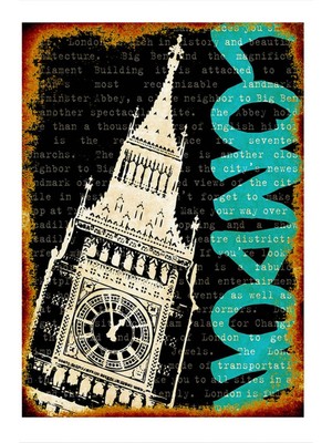 Bedeko Londra Saat Kulesi Art Mdf Poster