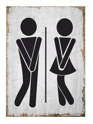 Bedeko Tuvalet Dekoratif Mdf Tablo