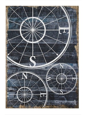 Bedeko Pusulalar Tasarım Ahşap Tablo