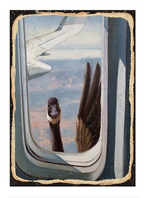 Bedeko Uçan Kaz Hediyelik Mdf Tablo