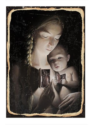 Bedeko Kalp Bağı Desenli Mdf Tablo