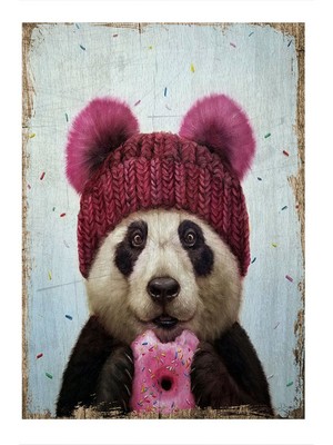 Bedeko Sevimli Panda Mdf Poster