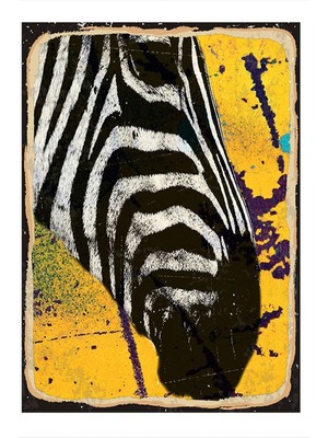 Bedeko Sarı Fon Zebra Model Mdf Tablo