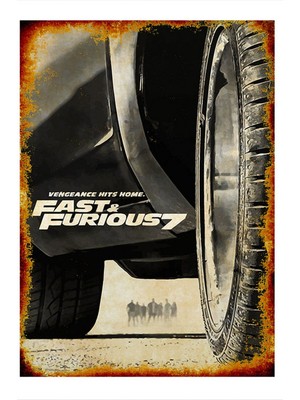 Bedeko Hızlı ve Öfkeli 7 Art Mdf Tablo