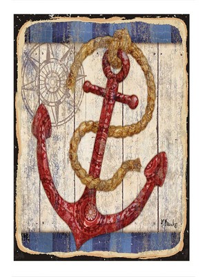 Bedeko Gemi Çapası Hediyelik Mdf Tablo