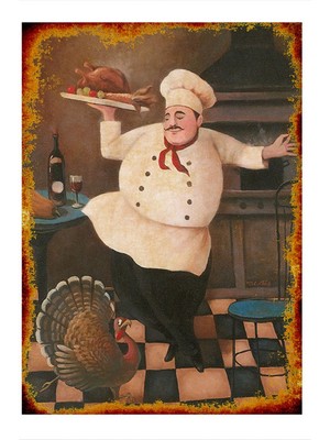 Bedeko Aşçı Mutfak Için Dekoratif Mdf Tablo