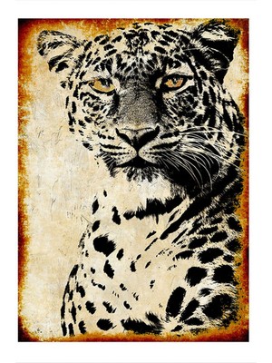Bedeko Leopar Hediyelik Mdf Tablo