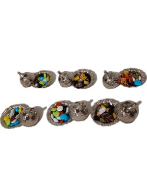 Safir Bakır Kahve Yanı Lokumluk Bakır Sunumluk 6 Adet