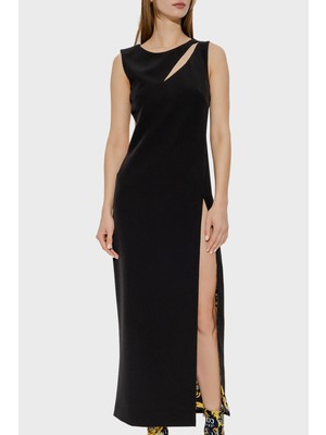 Versace Jeans Couture Yırtmaçlı Sırt Dekolteli Regular Fit Midi Kadın Elbise 74HAO937 N0103 899