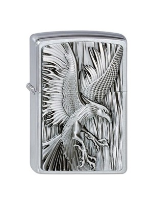 Zippo Çakmak Premium Tasarımlı Hediye Seçeneğiyle Brushed Chrome Pirinç Alaşım