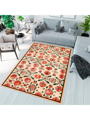 Homefesto Özel Tasarım, Kaymaz Taban, Uzun Ömürlü, Ince Yıkanabilir, Dekoratif Modern Oda Halısı, Kilim