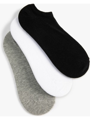 Koton 3-Pack Basic Multicolor Bootie Socks Set